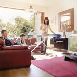 Familienidylle am Bügelbrett